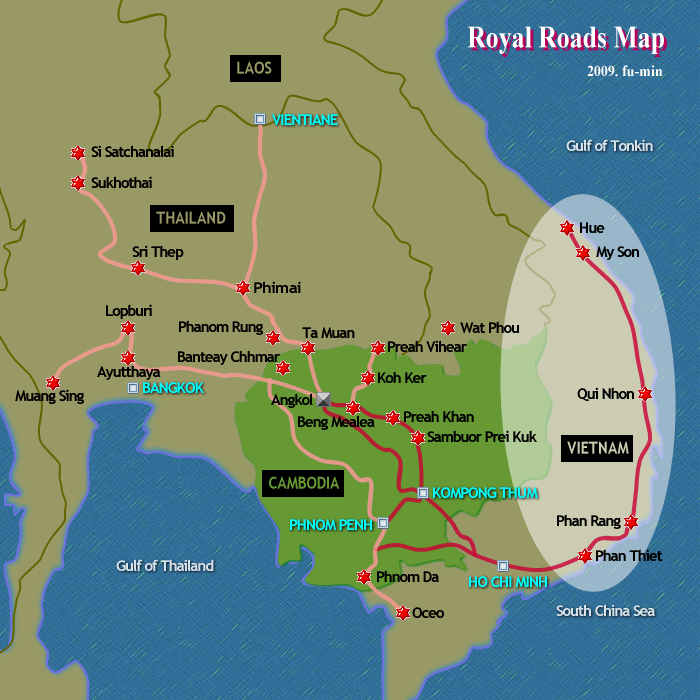 クメールの「王道」　Royal Roads Map