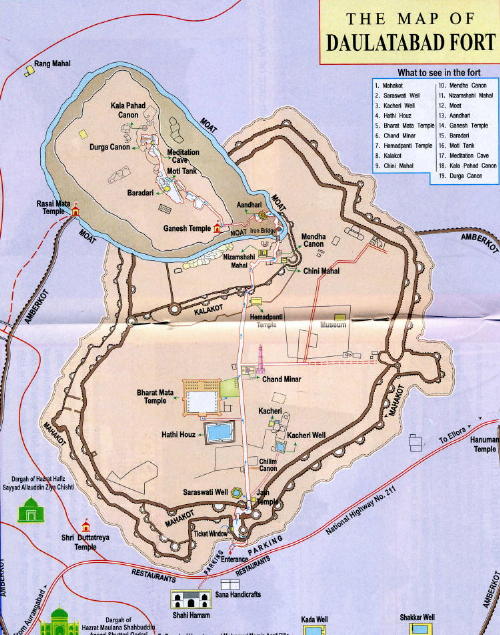 ダウラターバードの地図